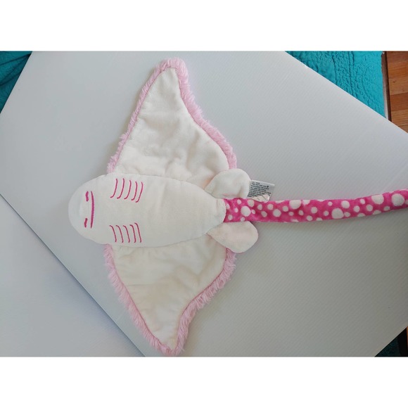 The Petting Zoo 21"  Pink Sting Ray Plush Stuffed ocean - Picture 2 of 4